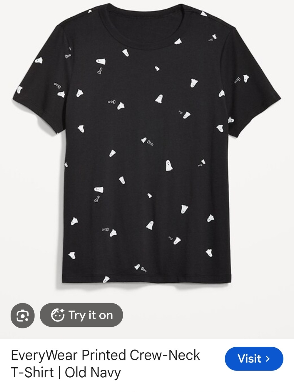 Old Navy EveryWear Printed Crew-Neck T-Shirt - Black